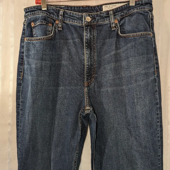 Rag & Bone Jeans "Casey High-Rise Ankle Flare" Dark Wash size 33